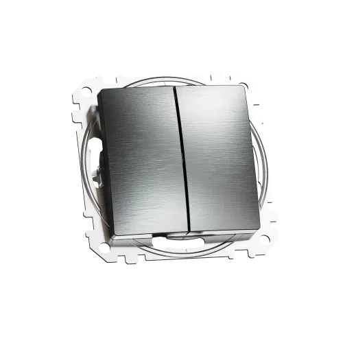 Двухклавишный выключатель, матовый титан, Sedna Design Schneider Electric SDD172105U