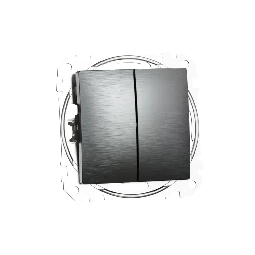 Двухклавишный выключатель, матовый титан, Sedna Design Schneider Electric SDD172105U