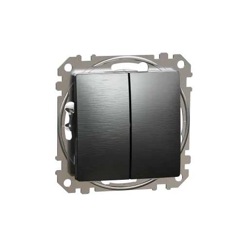 Проходной выключатель 2кл., матовый титан, Sedna Design Schneider Electric SDD172108U