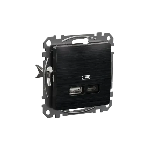USB розетка A+C, матовый титан, Sedna Design Schneider Electric SDD172405U