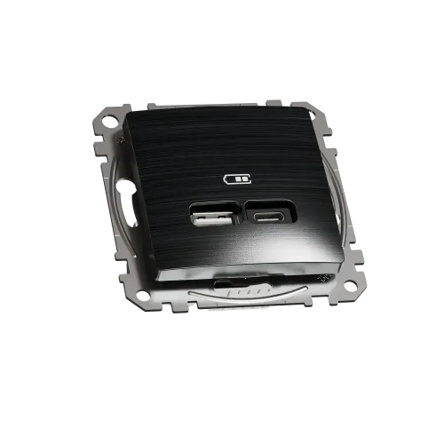USB розетка A+C, матовый титан, Sedna Design Schneider Electric SDD172405U