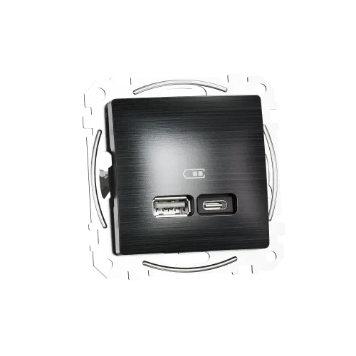 USB розетка A+C, матовый титан, Sedna Design Schneider Electric SDD172405U
