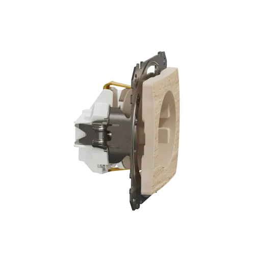 Розетка с заземлением, берёза, Sedna Design Schneider Electric SDD180022U