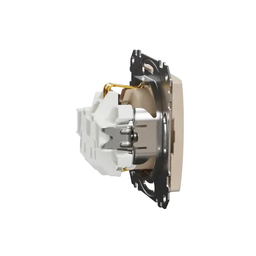 Розетка с заземлением, берёза, Sedna Design Schneider Electric SDD180022U
