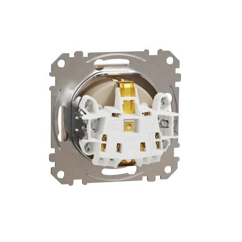 Розетка с заземлением, берёза, Sedna Design Schneider Electric SDD180022U