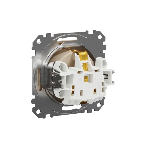 Розетка с заземлением, берёза, Sedna Design Schneider Electric SDD180022U