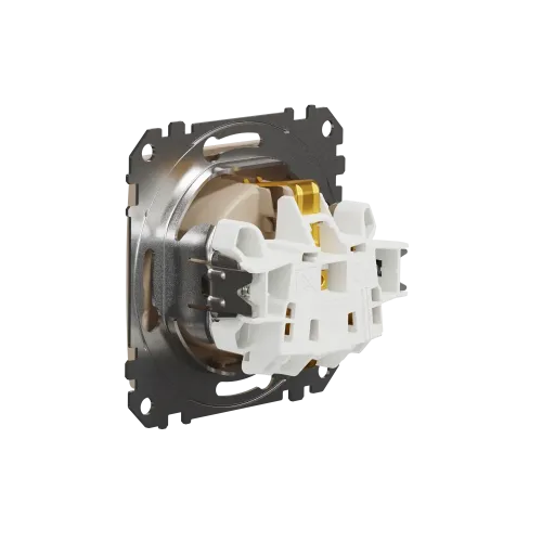 Розетка с заземлением, берёза, Sedna Design Schneider Electric SDD180022U
