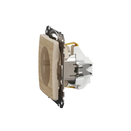 Розетка с заземлением, берёза, Sedna Design Schneider Electric SDD180022U
