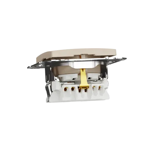 Розетка с заземлением, берёза, Sedna Design Schneider Electric SDD180022U