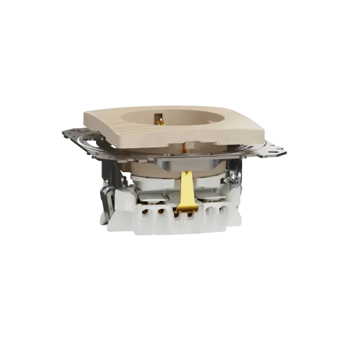 Розетка с заземлением, берёза, Sedna Design Schneider Electric SDD180022U