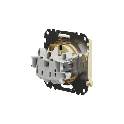 Розетка электрическая с крышкой, береза, Sedna Design SDD180024