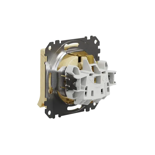 Розетка электрическая с крышкой, береза, Sedna Design SDD180024