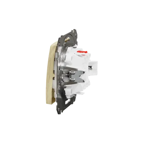 Выключатель проходной 1 клавишный, береза, Sedna Design SDD180106