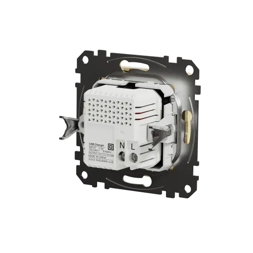 Розетка USB тип A+A, береза, Sedna Design SDD180401