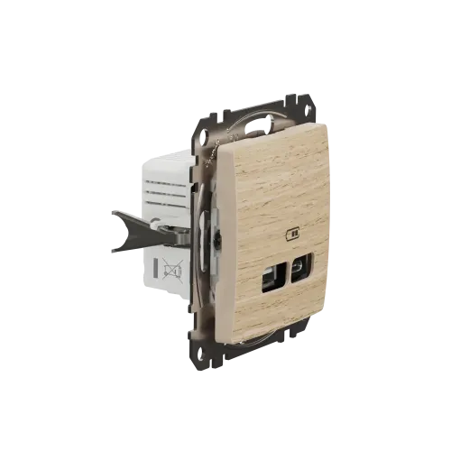 USB розетка A+C, берёза, Sedna Design Schneider Electric SDD180405U