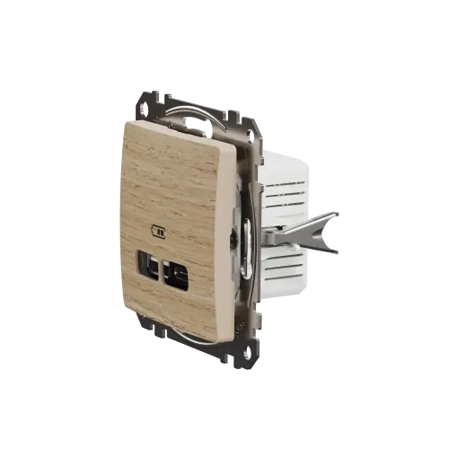 USB розетка A+C, берёза, Sedna Design Schneider Electric SDD180405U