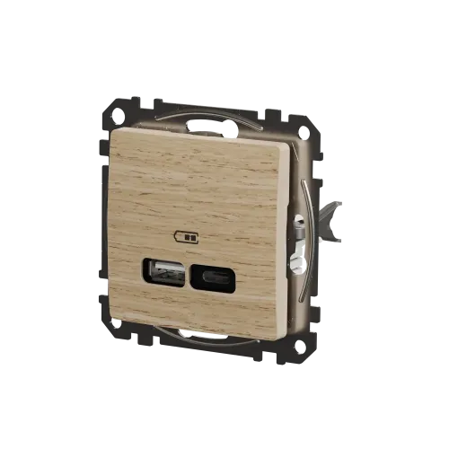 USB розетка A+C, берёза, Sedna Design Schneider Electric SDD180405U