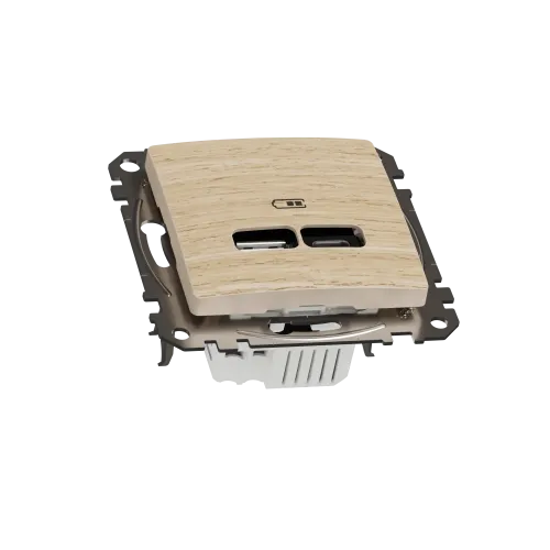 USB розетка A+C, берёза, Sedna Design Schneider Electric SDD180405U