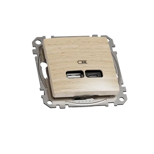 USB розетка A+C, берёза, Sedna Design Schneider Electric SDD180405U