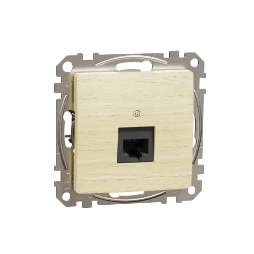 Компьютерная розетка RJ45 кат. 5е UTP, береза, Sedna Design SDD180451