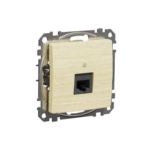 Компьютерная розетка RJ45 кат. 5е UTP, береза, Sedna Design SDD180451