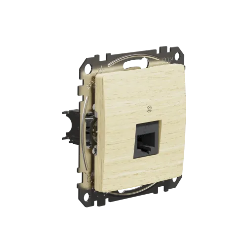 Компьютерная розетка RJ45 кат. 5е UTP, береза, Sedna Design SDD180451