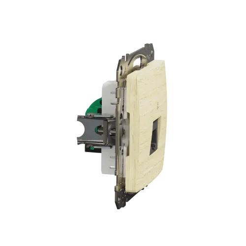 Компьютерная розетка RJ45 кат. 5е UTP, береза, Sedna Design SDD180451