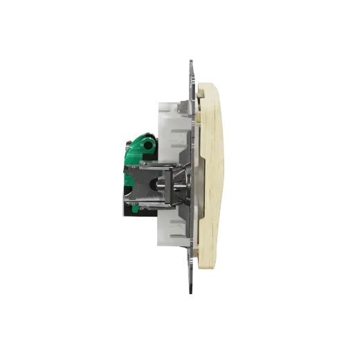 Компьютерная розетка RJ45 кат. 5е UTP, береза, Sedna Design SDD180451