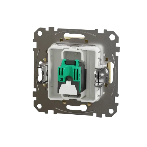 Компьютерная розетка RJ45 кат. 5е UTP, береза, Sedna Design SDD180451