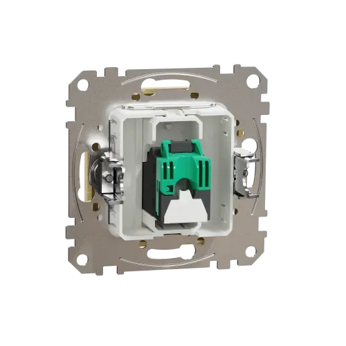 Компьютерная розетка RJ45 кат. 5е UTP, береза, Sedna Design SDD180451