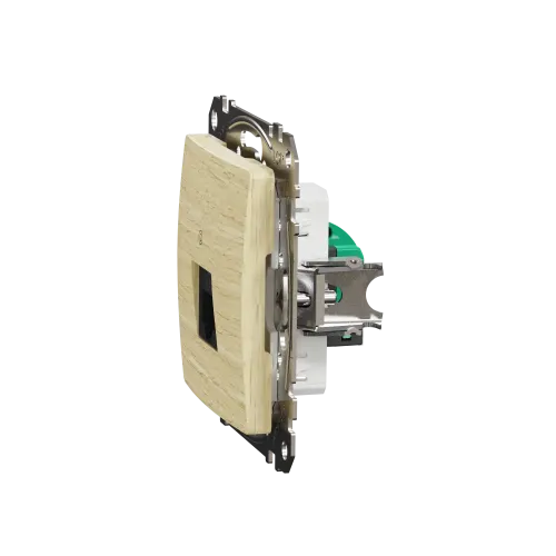 Компьютерная розетка RJ45 кат. 5е UTP, береза, Sedna Design SDD180451