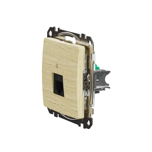 Компьютерная розетка RJ45 кат. 5е UTP, береза, Sedna Design SDD180451