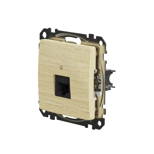 Компьютерная розетка RJ45 кат. 5е UTP, береза, Sedna Design SDD180451