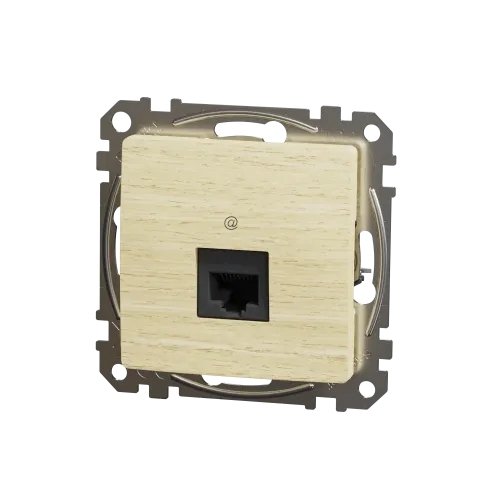 Компьютерная розетка RJ45 кат. 5е UTP, береза, Sedna Design SDD180451