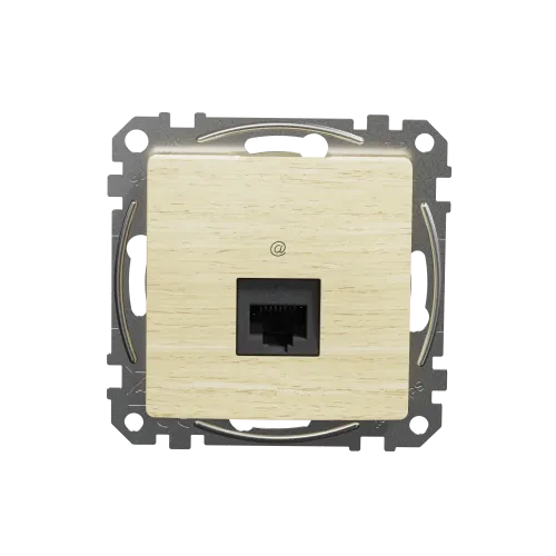 Компьютерная розетка RJ45 кат. 5е UTP, береза, Sedna Design SDD180451