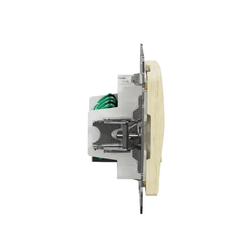 Компьютерная розетка 2 х RJ45 кат. 5е UTP, береза, Sedna Design SDD180452