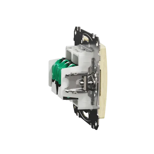 Компьютерная розетка 2 х RJ45 кат. 5е UTP, береза, Sedna Design SDD180452
