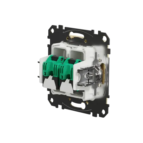 Компьютерная розетка 2 х RJ45 кат. 5е UTP, береза, Sedna Design SDD180452
