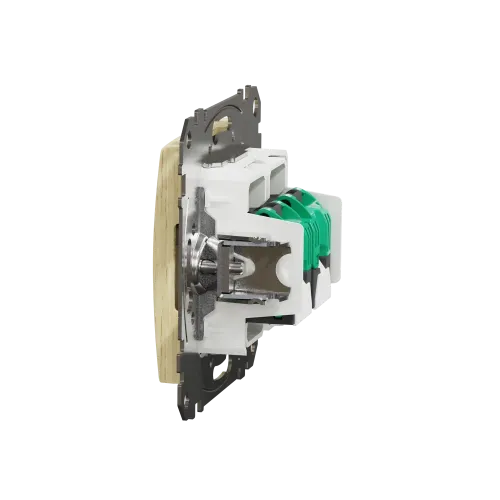 Компьютерная розетка 2 х RJ45 кат. 5е UTP, береза, Sedna Design SDD180452