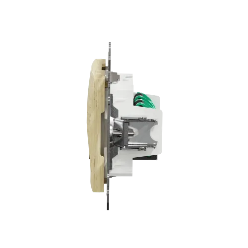 Компьютерная розетка 2 х RJ45 кат. 5е UTP, береза, Sedna Design SDD180452