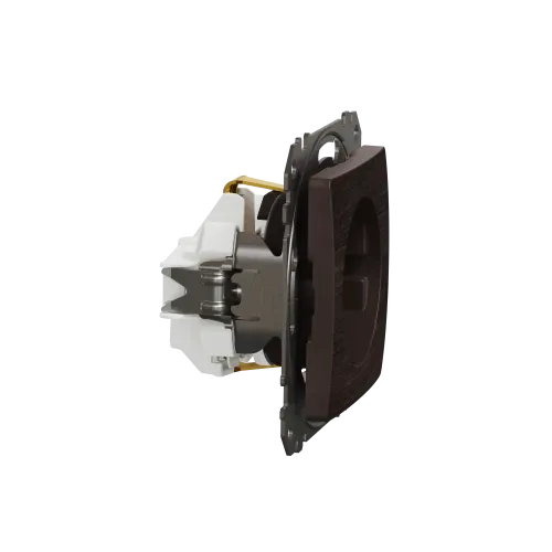 Розетка с заземлением, венге, Sedna Design Schneider Electric SDD181022U