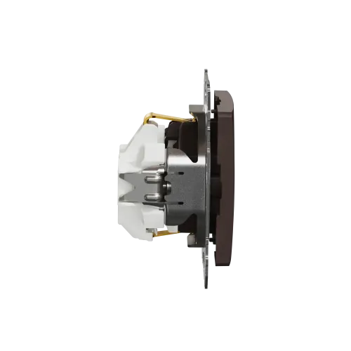Розетка с заземлением, венге, Sedna Design Schneider Electric SDD181022U