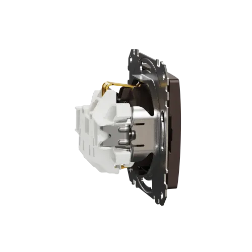 Розетка с заземлением, венге, Sedna Design Schneider Electric SDD181022U
