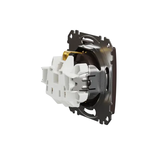 Розетка с заземлением, венге, Sedna Design Schneider Electric SDD181022U