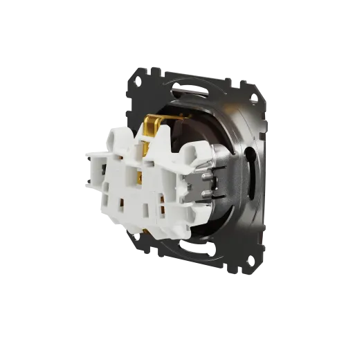Розетка с заземлением, венге, Sedna Design Schneider Electric SDD181022U