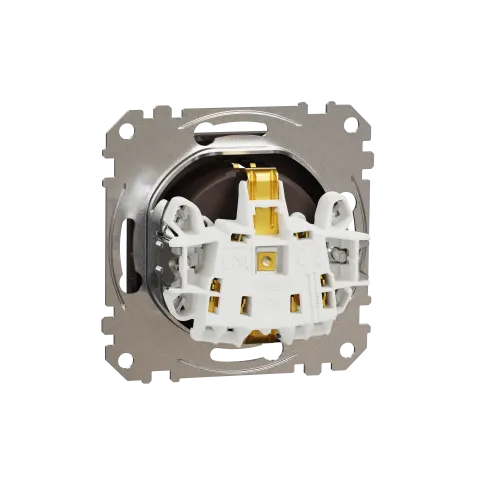 Розетка с заземлением, венге, Sedna Design Schneider Electric SDD181022U