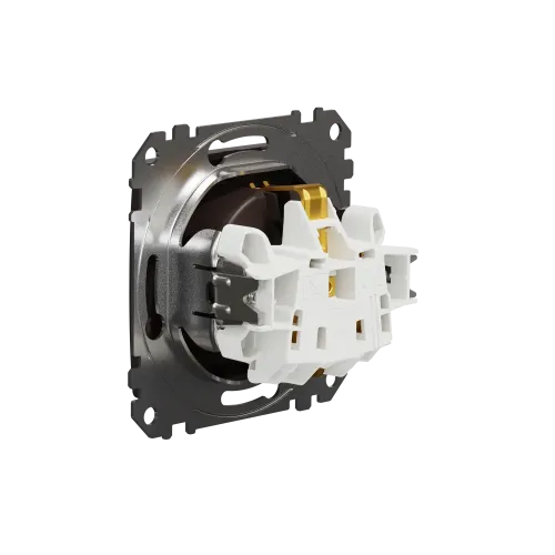 Розетка с заземлением, венге, Sedna Design Schneider Electric SDD181022U