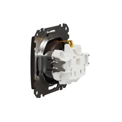 Розетка с заземлением, венге, Sedna Design Schneider Electric SDD181022U
