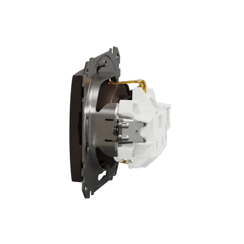 Розетка с заземлением, венге, Sedna Design Schneider Electric SDD181022U