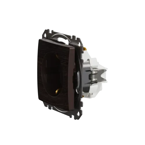 Розетка с заземлением, венге, Sedna Design Schneider Electric SDD181022U